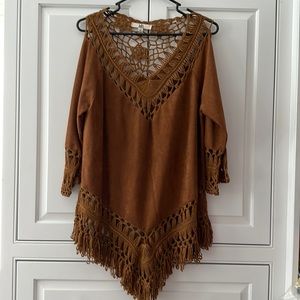 Ya New Without tags faux suede shirt